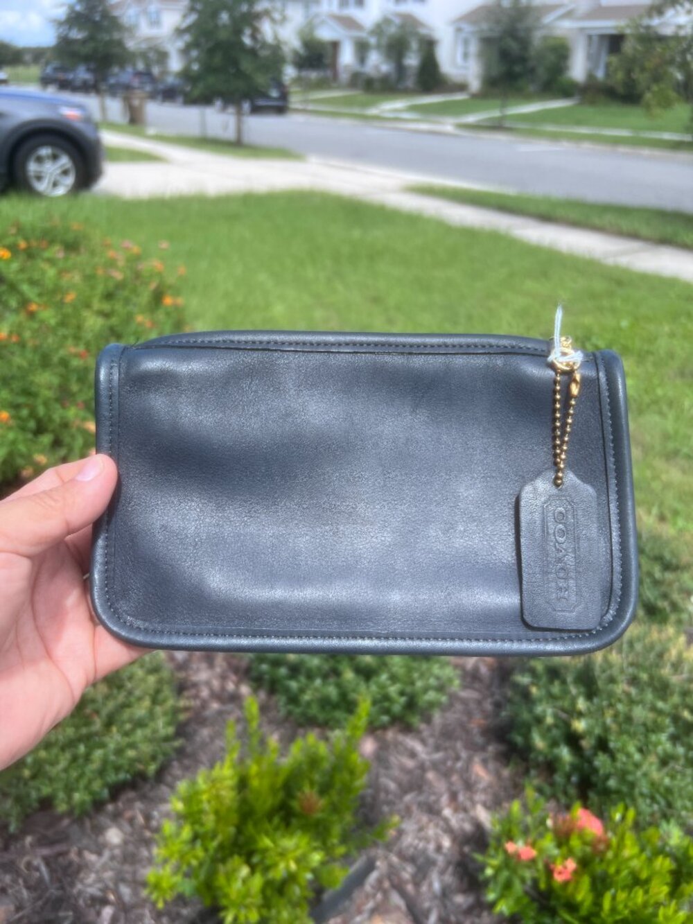 Rare Color Vintage Coach Chunky Case Navy